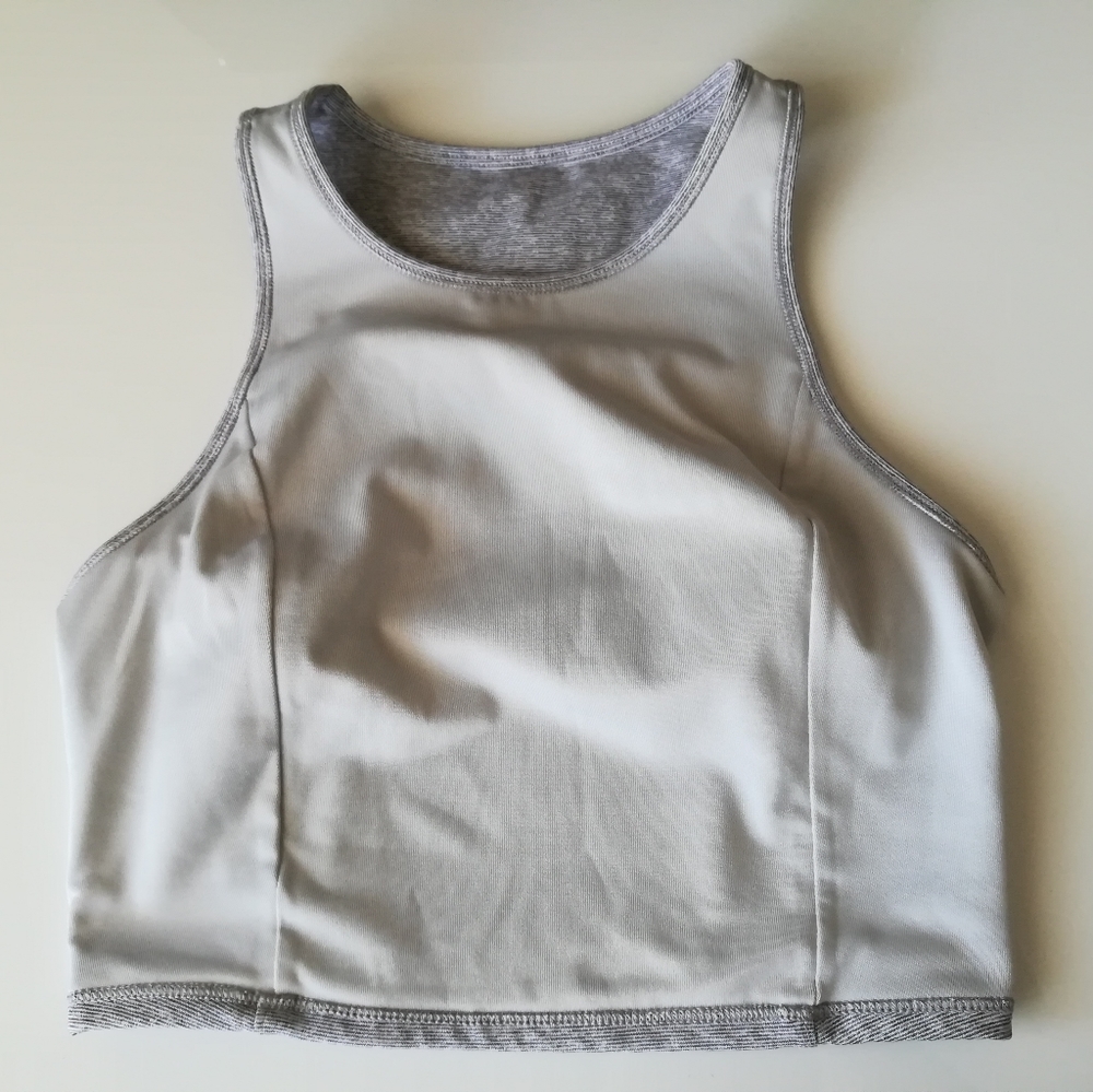 Joylab light grey gray high neck sport bra medium - Picture 6 of 9
